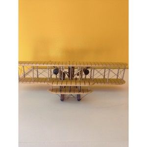 Wright Brothers Flyer Hand-crafted wooden Antique Biplane Airplane